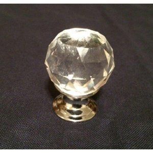 One (1)  Large 1 1/4" wide Rounded Crystal Drawer Pulls One (1) 0170-1130C
